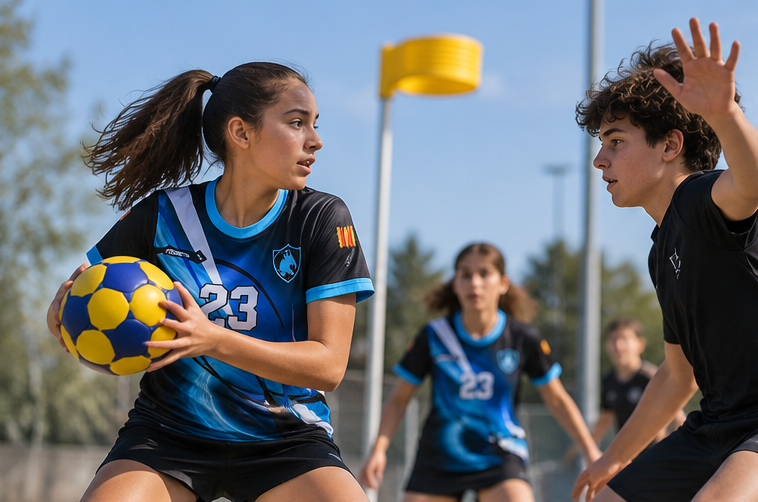 Jugadora passant la pilota
